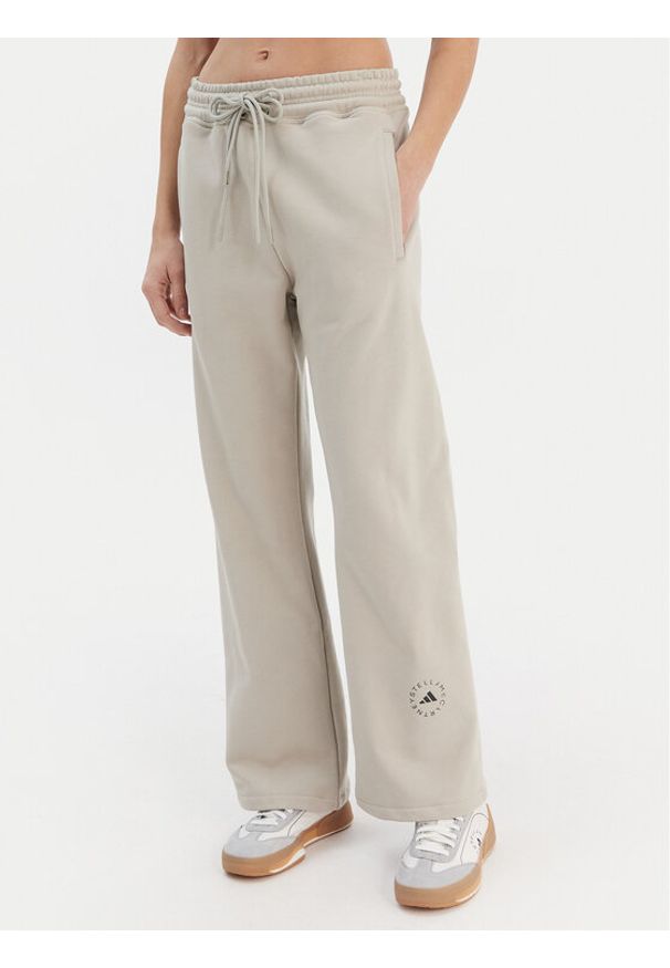 Adidas by Stella McCartney - adidas by Stella McCartney Spodnie dresowe JW4662 Szary Straight Leg. Kolor: szary. Materiał: bawełna