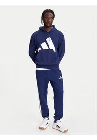 Adidas - adidas Bluza Essentials Big Logo JE8890 Granatowy Regular Fit. Kolor: niebieski. Materiał: syntetyk, bawełna #4