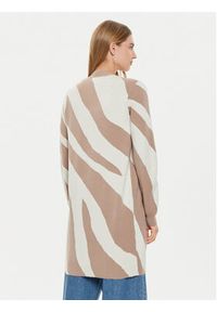 Vero Moda Kardigan Nancy 10310777 Beżowy Loose Fit. Kolor: beżowy. Materiał: syntetyk, wiskoza