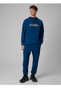 4f - 4F Spodnie dresowe joggery męskie - turkusowe L. Kolor: turkusowy. Materiał: dresówka. Sport: fitness #1