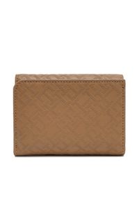 TOMMY HILFIGER - Tommy Hilfiger Duży Portfel Damski Th Distinct Trifold Wallet Mono AW0AW17257 Brązowy. Kolor: brązowy. Materiał: skóra #3