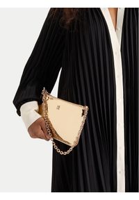 TOMMY HILFIGER - Tommy Hilfiger Torebka Th Icon Chain Shoulder Pouch Met AW0AW18219 Złoty. Kolor: złoty. Materiał: skórzane #1