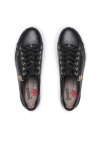Rieker Sneakersy L59L1-01 Czarny. Kolor: czarny. Materiał: skóra #4