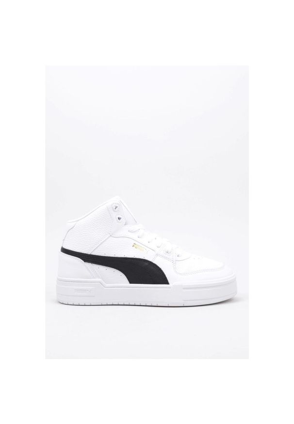 Buty do chodzenia męskie Puma 02 CA Pro Mid. Zapięcie: sznurówki. Kolor: biały. Materiał: skóra, materiał. Szerokość cholewki: normalna. Sport: turystyka piesza