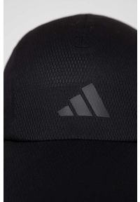 adidas Performance czapka z daszkiem kolor czarny z nadrukiem. Kolor: czarny. Materiał: skóra, materiał. Wzór: nadruk #4