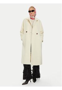 Marella Płaszcz wełniany Dede 2423016082 Écru Regular Fit. Materiał: wełna #3