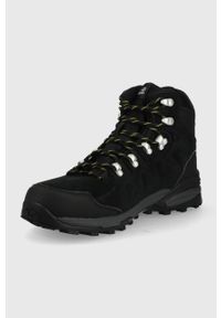 Jack Wolfskin buty Refugio Texapore Mid męskie kolor czarny. Zapięcie: sznurówki. Kolor: czarny. Materiał: tworzywo sztuczne, materiał, guma. Szerokość cholewki: normalna #4