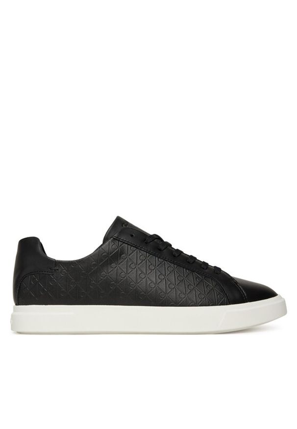 Calvin Klein Sneakersy Low Pro Cups Lace Up Lth Aop HW0HW02817 Czarny. Kolor: czarny. Materiał: skóra