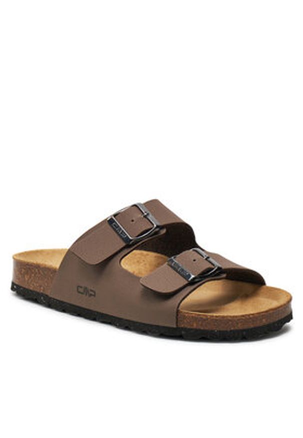 CMP Klapki Eco Thalitha Wmn Slipper 3Q91016 Brązowy. Kolor: brązowy. Materiał: skóra
