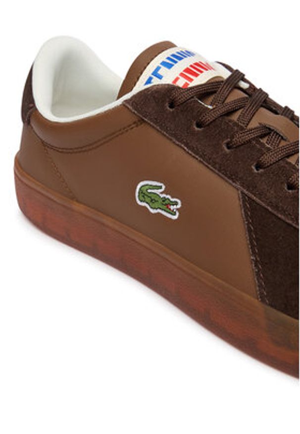 Lacoste Sneakersy Baseshot Pro 51SMA0077 Brązowy. Kolor: brązowy. Materiał: skóra