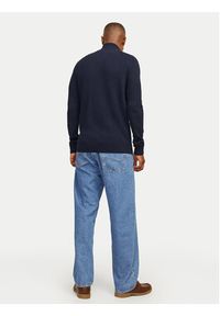 Jack & Jones Sweter Pannel 12258473 Granatowy Regular Fit. Kolor: niebieski. Materiał: bawełna