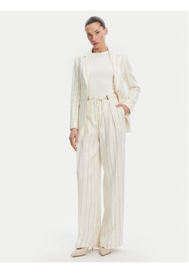 BOSS Marynarka 50537464 Kolorowy Regular Fit. Materiał: len, syntetyk. Wzór: kolorowy