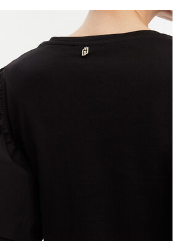 Liu Jo Bluzka WA5389 J6308 Czarny Relaxed Fit. Kolor: czarny. Materiał: bawełna