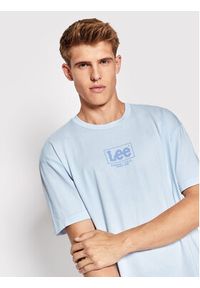 Lee T-Shirt Logo L68RQTUW 112145435 Błękitny Loose Fit. Kolor: niebieski. Materiał: bawełna #2