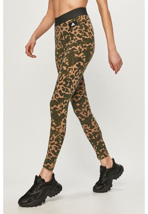 adidas Performance - Legginsy. Materiał: dzianina