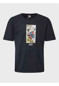 HUF T-Shirt MARVEL Moody TS02057 Czarny Regular Fit. Kolor: czarny. Materiał: bawełna. Wzór: motyw z bajki #1
