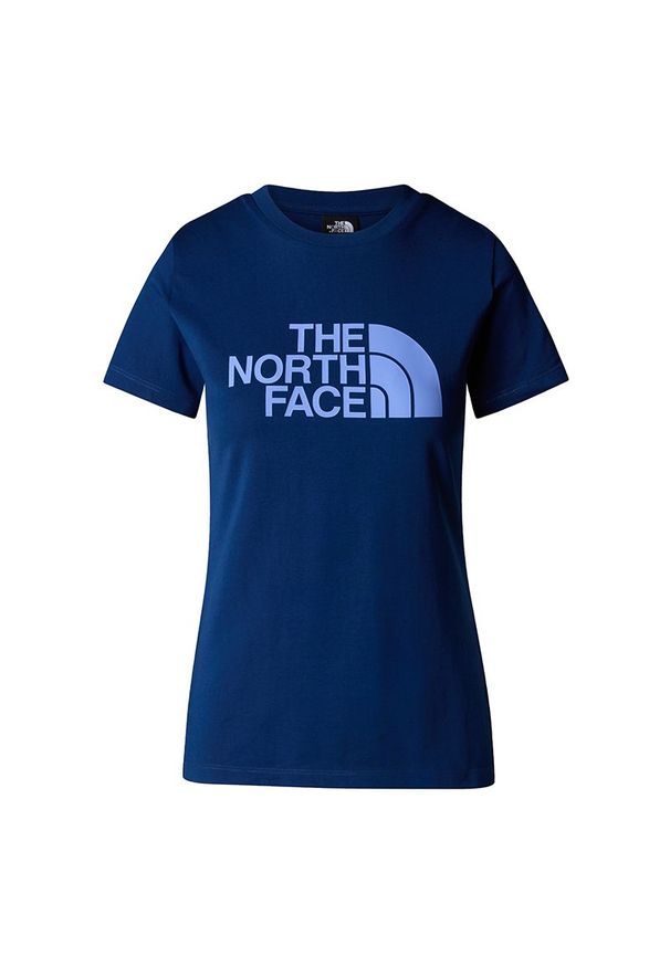 Koszulka damska The North Face Easy 0A8A6D89N1 - granatowe. Kolor: niebieski. Materiał: bawełna. Długość rękawa: krótki rękaw. Długość: krótkie