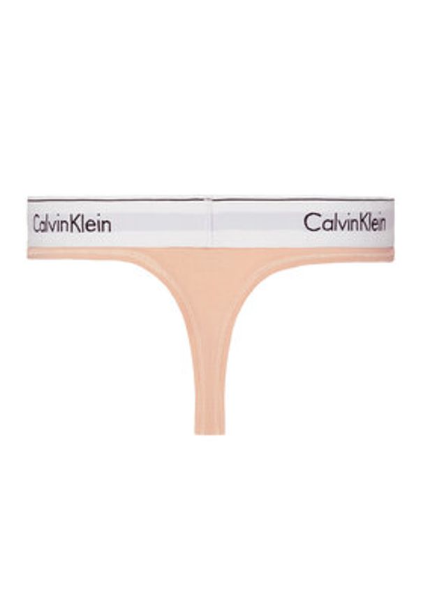 Calvin Klein Underwear Stringi 0000F3786E Pomarańczowy. Kolor: pomarańczowy. Materiał: bawełna