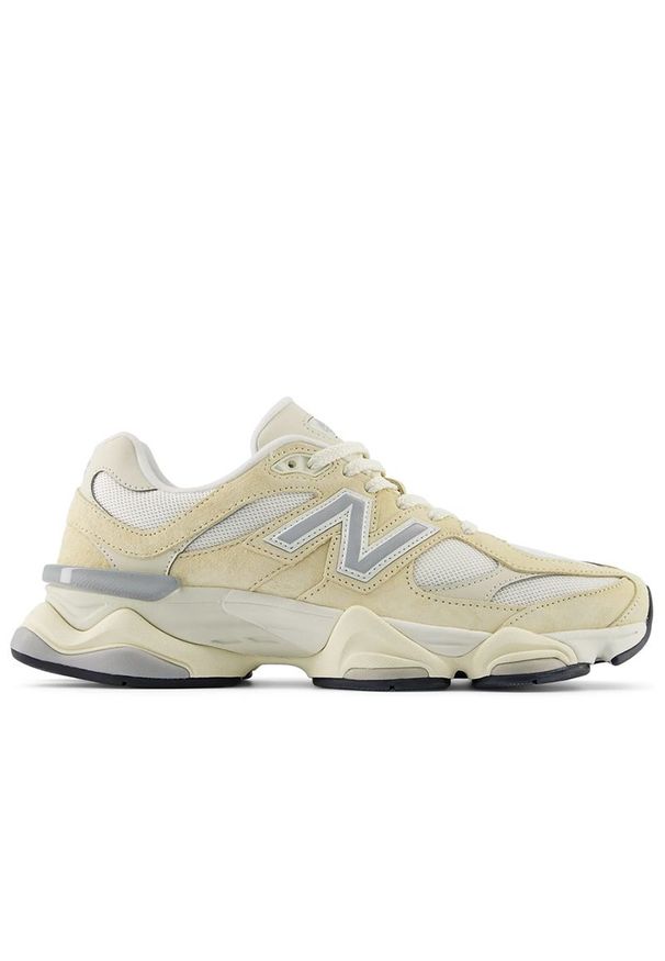 Buty New Balance U9060WNB - beżowe. Okazja: na co dzień. Kolor: beżowy. Materiał: guma, zamsz, materiał, syntetyk. Szerokość cholewki: normalna. Sport: fitness