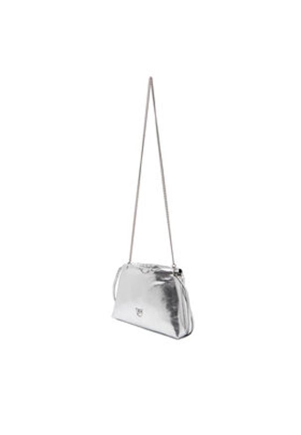 Pinko - PINKO Torebka Mini Clutch+Manico SP Al 25-26 PLTT 105908 A2WD Srebrny. Kolor: srebrny. Materiał: skórzane