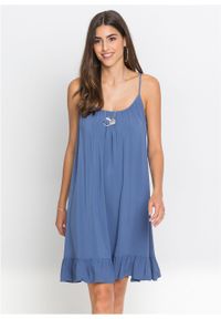 Sukienka na ramiączkach bonprix indygo. Kolor: niebieski. Długość rękawa: na ramiączkach #7