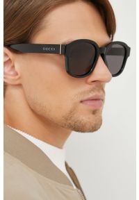 Gucci okulary przeciwsłoneczne męskie kolor czarny. Kształt: okrągłe. Kolor: czarny #2