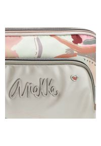 Srebrna Stylowa Damska Listonoszka Anekke Z Serii Alma. Kolor: srebrny. Wzór: aplikacja. Dodatki: z breloczkiem, z aplikacjami. Materiał: zdobione. Styl: elegancki #4