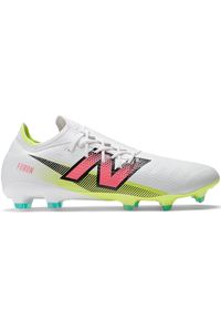 Korki męskie New Balance FURON PRO FG V7+ SF1FH75 – białe. Kolor: biały. Materiał: włókno, nylon. Szerokość cholewki: normalna. Sport: piłka nożna #1