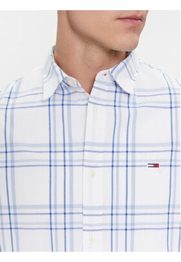 Tommy Jeans Koszula Poplin DM0DM18968 Biały Regular Fit. Kolor: biały. Materiał: bawełna