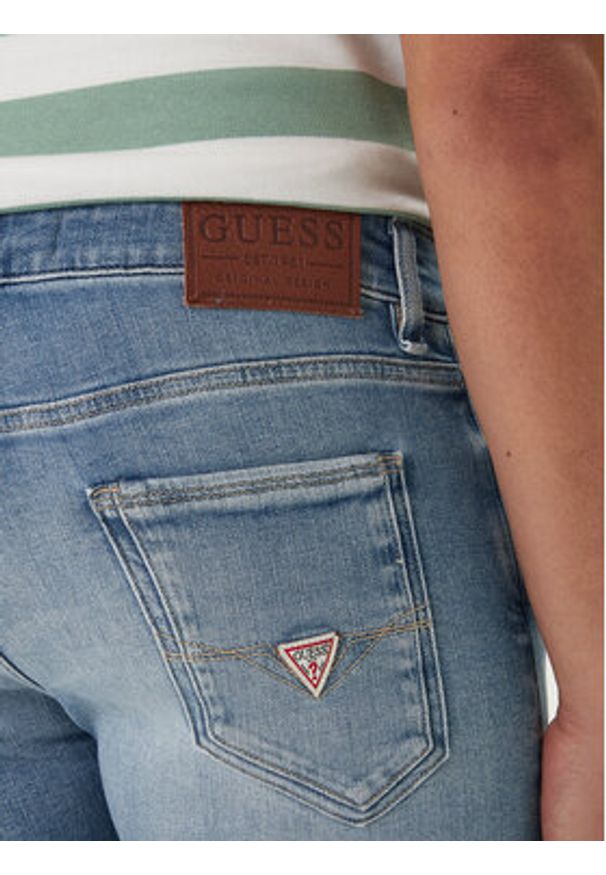 Guess Jeansy M2YAN1 D4Q43 Niebieski Skinny Fit. Kolor: niebieski