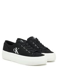 Calvin Klein Jeans Tenisówki Vulc Flatform Low Cv Mg YW0YW01763 Czarny. Kolor: czarny. Materiał: materiał