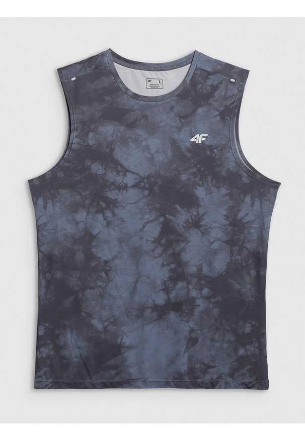 4f - 4F Koszulka treningowa regular szybkoschnąca męska - czarna XL. Kolor: czarny. Materiał: materiał, włókno. Sport: fitness