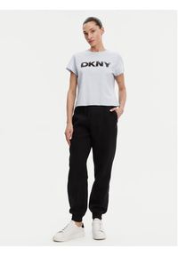 DKNY T-Shirt DP4T1035 Błękitny Regular Fit. Kolor: niebieski. Materiał: bawełna