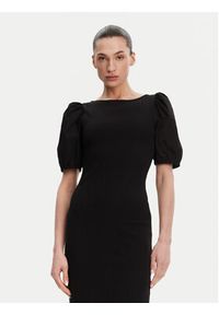 French Connection Sukienka codzienna 71YDL Czarny Slim Fit. Okazja: na co dzień. Kolor: czarny. Materiał: bawełna. Typ sukienki: proste. Styl: casual