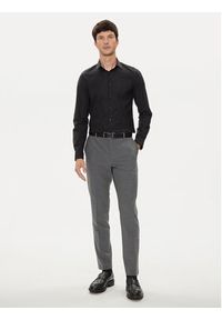Calvin Klein Koszula K10K113182 Czarny Slim Fit. Kolor: czarny. Materiał: syntetyk