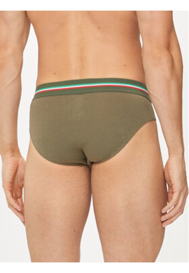 Aeronautica Militare Komplet 2 par slipów AM1USL001 Khaki. Kolor: brązowy. Materiał: bawełna