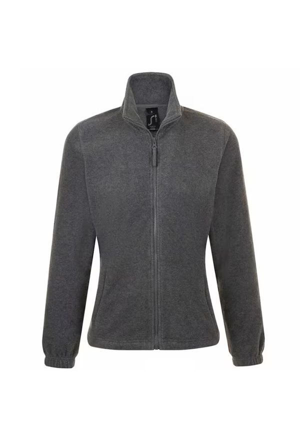 SOL'S - Damska Bluza Polarowa North Fleece Jacket. Kolor: szary. Materiał: polar. Sezon: zima