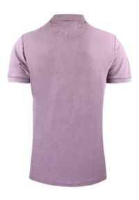 Koszulka Polo, Męska - Adriano Guinari - Zgaszony Liliowy Kolor. Typ kołnierza: polo. Kolor: liliowy. Materiał: bawełna. Styl: klasyczny #3