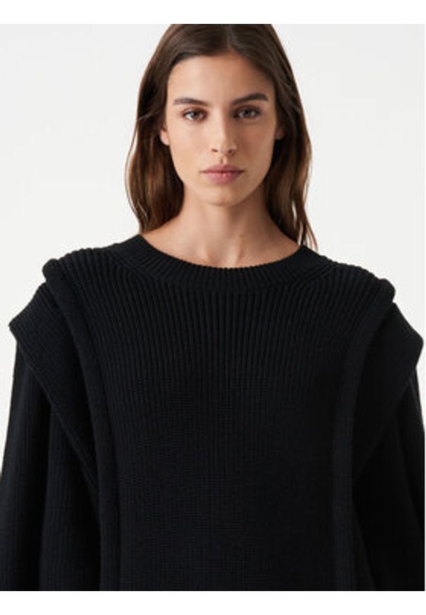 IRO Sukienka dzianinowa Lorely AR641 Czarny Relaxed Fit. Kolor: czarny. Materiał: syntetyk, bawełna