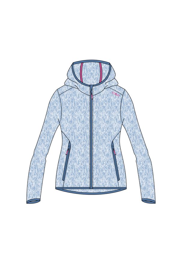 Kurtka dziewczęca CMP Synergent. Kolor: niebieski. Materiał: polar. Sport: turystyka piesza