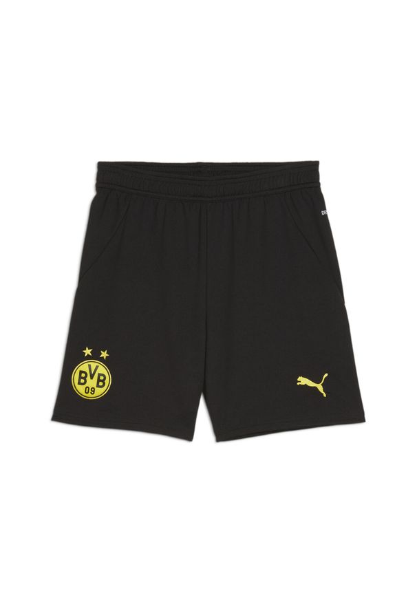 Puma - Młodzieżowe szorty Borussia Dortmund 24/25 PUMA Black Faster Yellow. Kolor: żółty, wielokolorowy, czarny. Sport: piłka nożna