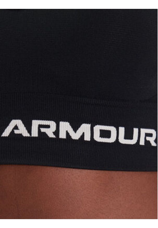 Under Armour Biustonosz sportowy Ua Seamless Low Long Bra 1357719-001 Czarny Compression Fit. Kolor: czarny. Materiał: syntetyk