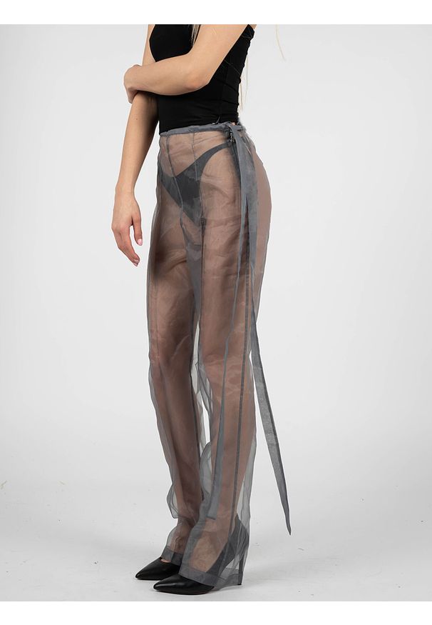 Patrizia Pepe Spodnie | 8P0393 A021 | Kobieta | Szary, Zielony. Okazja: na co dzień. Stan: podwyższony. Kolor: szary, zielony, wielokolorowy. Materiał: poliester. Styl: casual