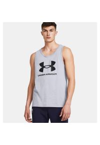 Koszulka męska szybkoschnąca bez rękawów Under Armour 1382883. Kolor: szary. Materiał: poliester, bawełna. Długość rękawa: bez rękawów