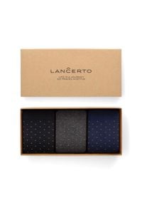 Lancerto - Zestaw 3 Par Skarpet. Materiał: elastan, bawełna, dzianina, poliamid. Wzór: kolorowy #1