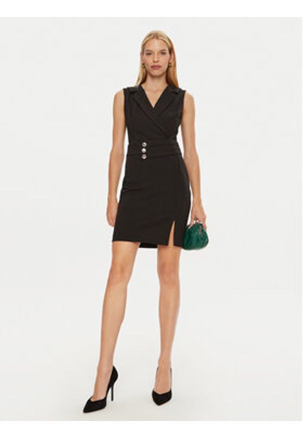 Rinascimento Sukienka koktajlowa CFC0119973003 Czarny Regular Fit. Kolor: czarny. Materiał: wiskoza, syntetyk. Styl: wizytowy