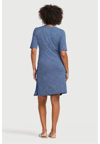 Cellbes - Wzorzysta sukienka kopertowa. Kolor: niebieski. Materiał: jersey. Długość rękawa: krótki rękaw. Typ sukienki: kopertowe