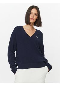 Sweter Lacoste. Kolor: niebieski. Materiał: wełna #1