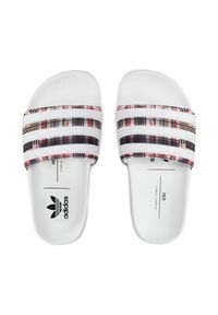 Adidas - adidas Klapki adilette W H00569 Biały. Kolor: biały. Materiał: skóra #8