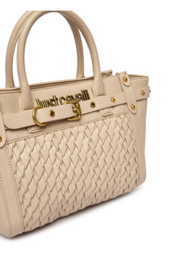 Just Cavalli Torebka 80RA4BG2 ZSD90 Beżowy. Kolor: beżowy. Materiał: skórzane